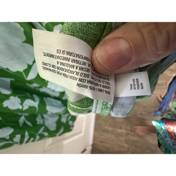 NWT Kate Spade x Target Classic Rose Linen Long Sleeve Maxi Dress Size XS - Picture 8 of 10